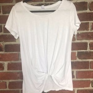 BP Front Knot White T-Shirt